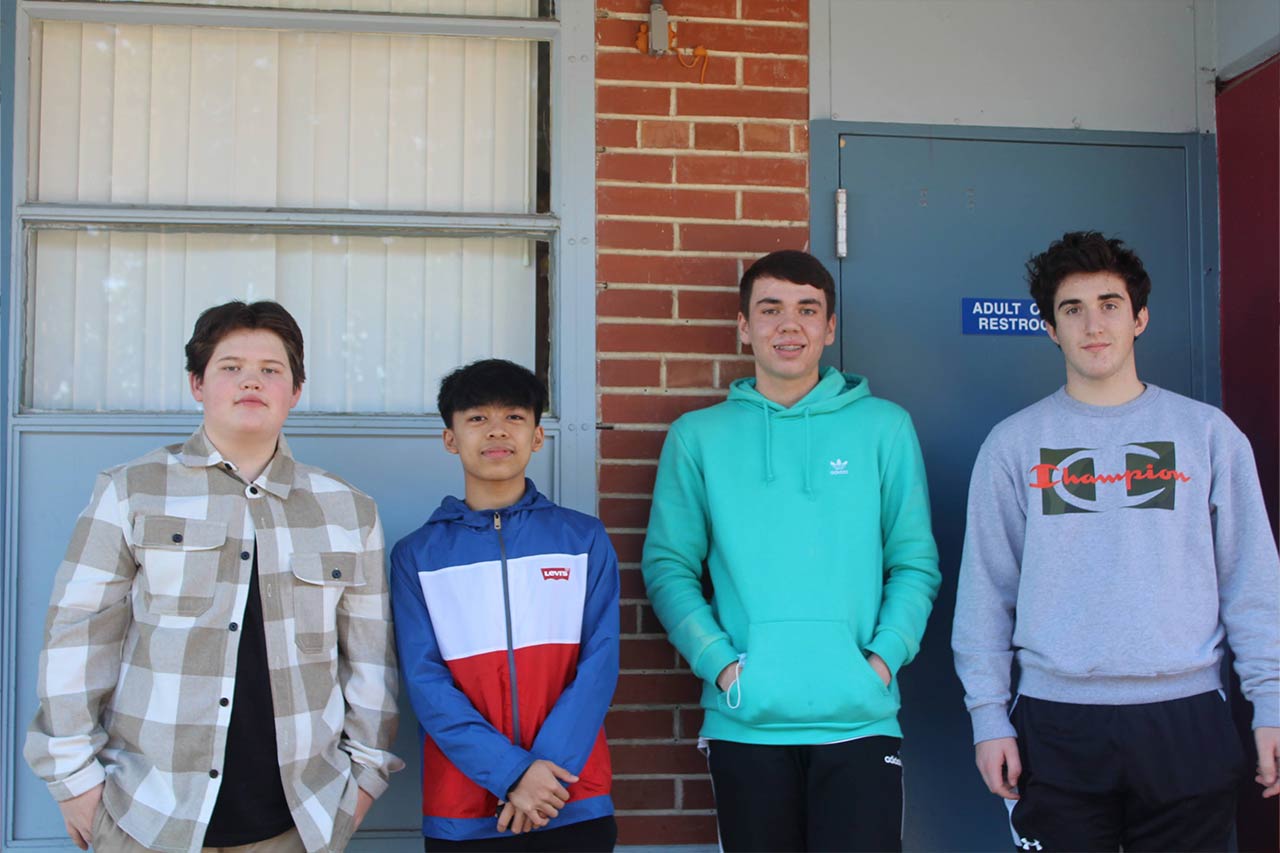 image of a group of male high school students