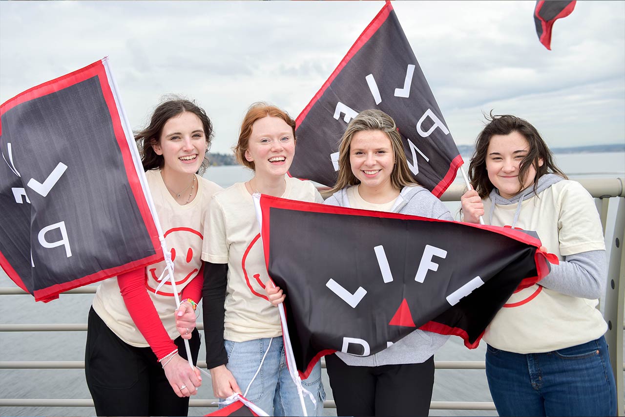 image of a group of female high school students at an event